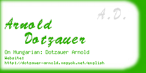 arnold dotzauer business card